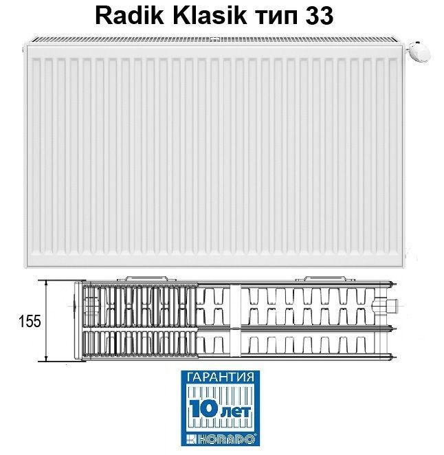Korado Radik Klasik 33-9160 стальной панельный радиатор, арт. 33090160-30S0010