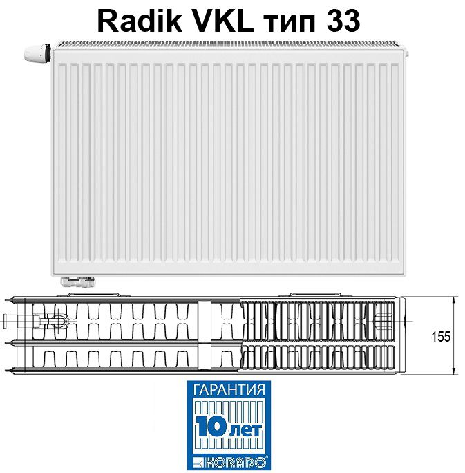 Korado Radik VKL 33-9140 стальной панельный радиатор 