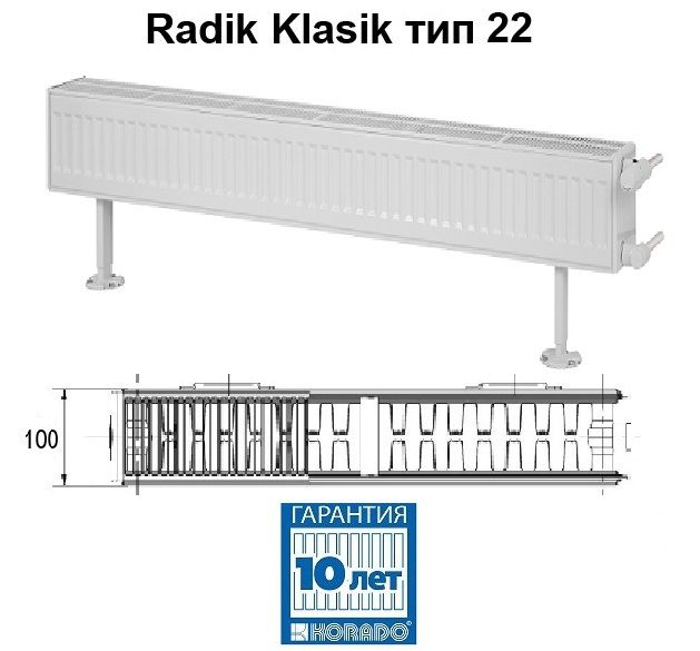 Korado Radik Klasik 22-2160 стальной панельный радиатор, арт. 22020160-30S0010